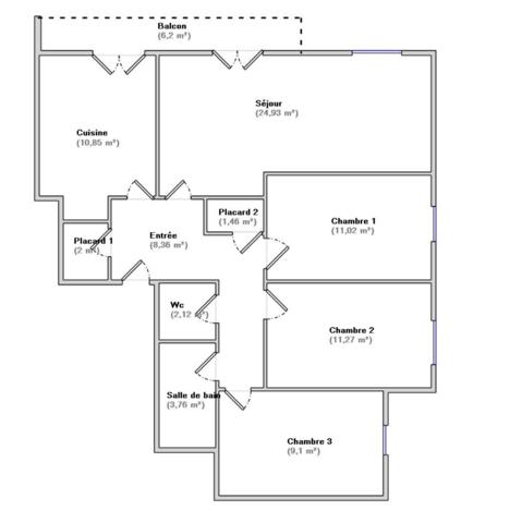 Appartement 4 pièces - 85 m²