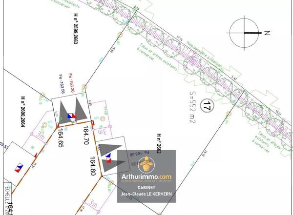 Vente Terrain 552 m2 à Plédran