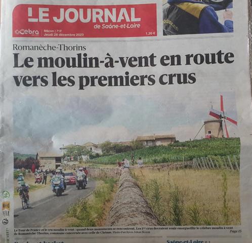 A vendre vignes AOC Moulin à Vent