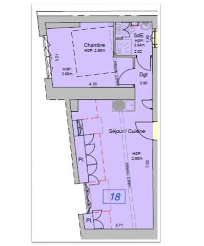 Appartement 2 pièces de 48 m² à Paris (75014)