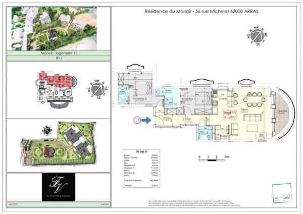 Appartement à vendre 3 pièces 81 m² Arras