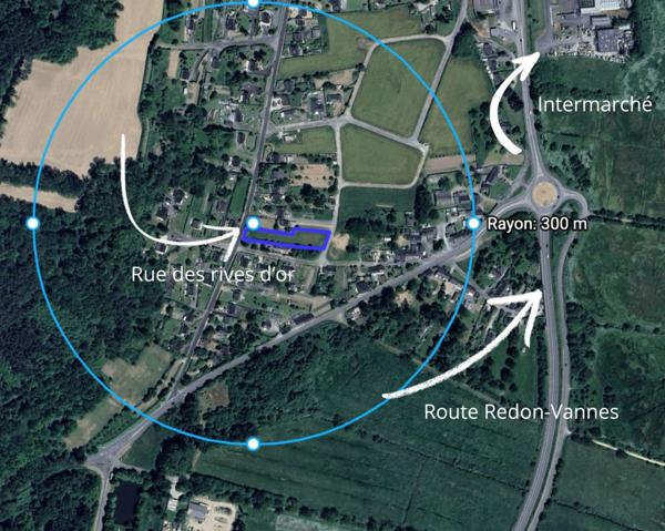 Terrain à vendre RIEUX (56) 1100 m2