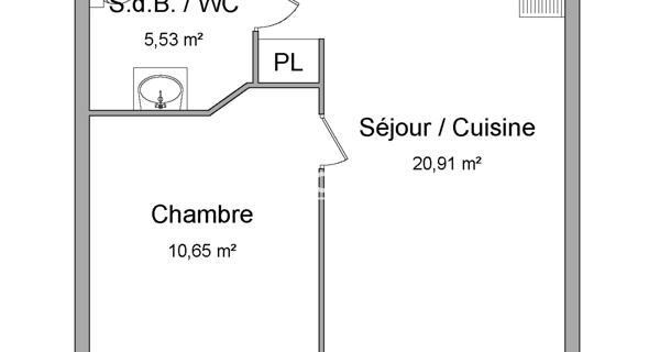 Location Appartement 2 pièces 37.09 m² - Dijon 21000