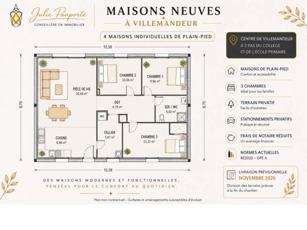 Maison à vendre 4 pièces de 77 m²