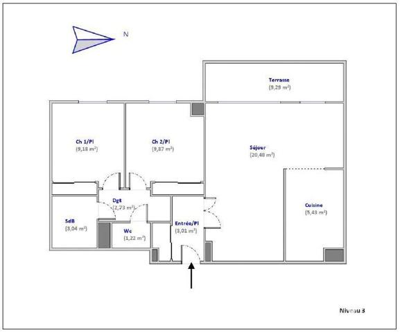 Appartement à vendre 3 pièces 55 m² Saint-Fons