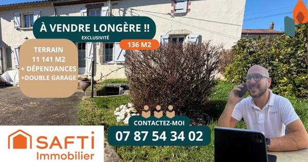 LONGÈRE - 136 M2 - TERRAIN 11141 M2