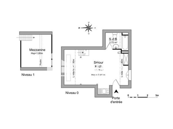 Location Studio 20.5 m² - HOTEL D'ESCURES Orleans 45000