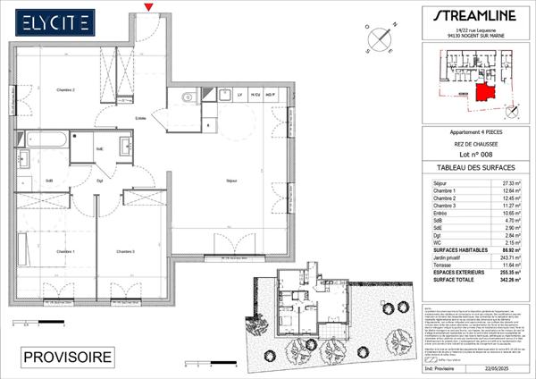 Appartement Nogent Sur Marne 4 pièce(s) 86.92 m2