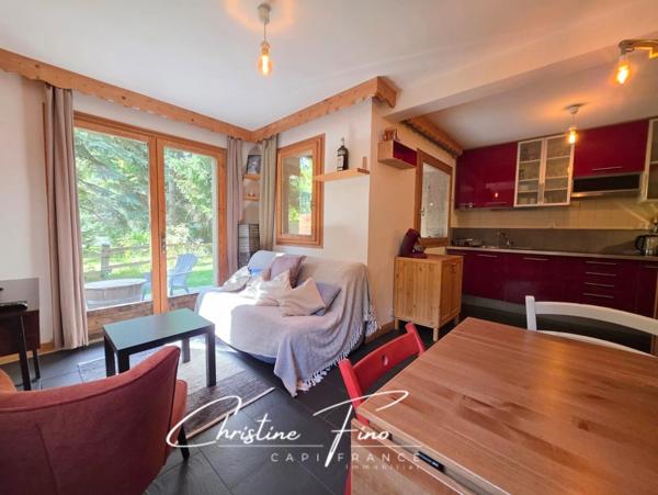 SERRE CHEVALIER LE MONETIER LES BAINS T2+CM en rez de jardin