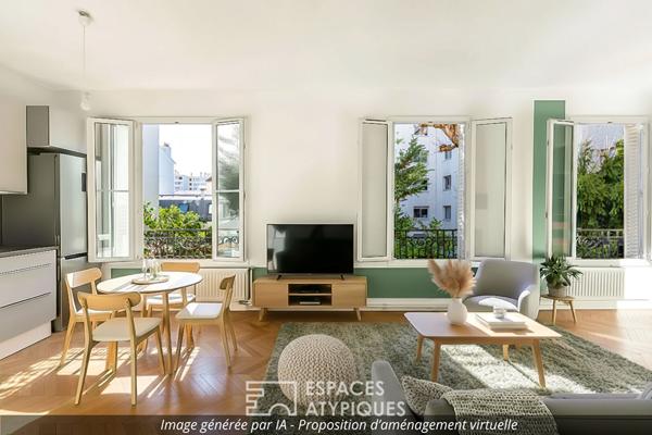 Appartement deux pièces avec terrasse commune proche Mairie d’Issy