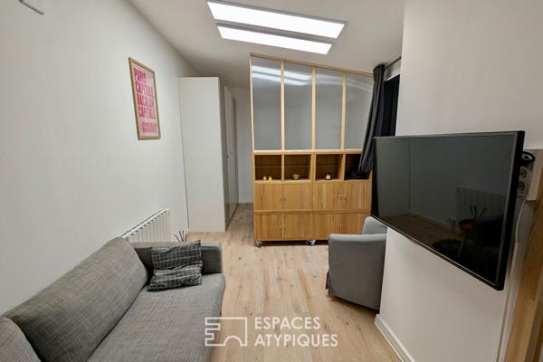 Maison style échoppe avec extérieur, dépendance et garage