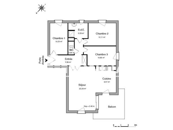 Location Appartement 4 pièces 82.1 m² - 11A BLD DU MARECHAL LECLERC Selestat 67600