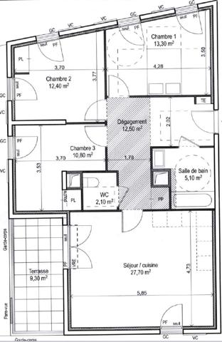 ---T4 85 m² – Turcat Méry/Louis Rège – Immeuble standing livré en 2022---