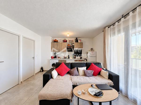 Appartement T2 dernier étage, terrasse, Perpignan Moulin-à-Vent, 38,23m²