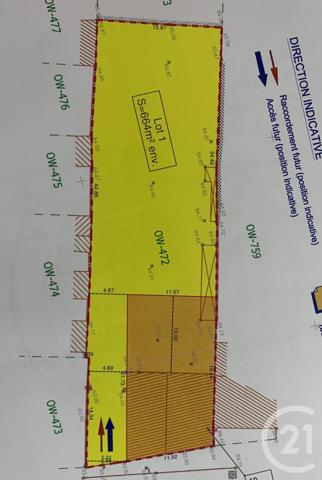 Terrain à vendre  664 m2 BEZIERS - 34