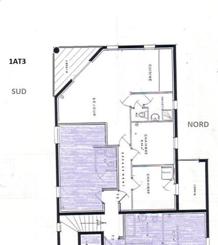 A LOUER - Appartement Pierrelatte 3 pièces avec terrasse