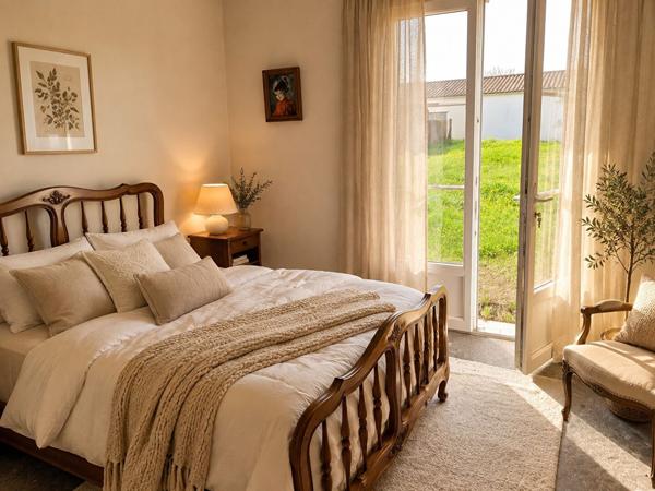 ECHILLAIS - Charmante maison rénovée de plain-pied de  80 m² avec jardin de 314 m²