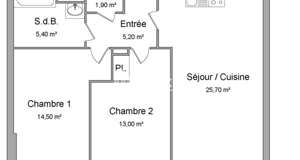 Location Appartement 3 pièces 65.7 m² - Persan 95340