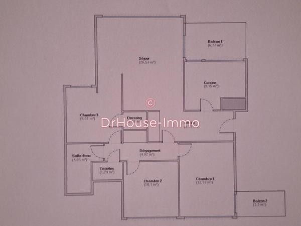 Appartement à vendre 4 pièces de 85 m²