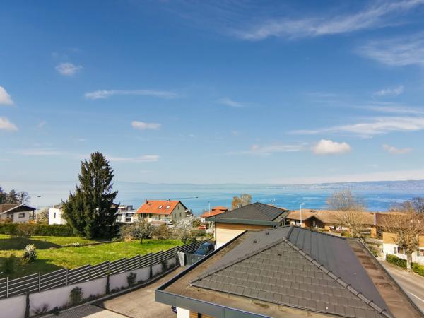 Dpt Haute Savoie (74), à vendre NEUVECELLE - HAUT DE GAMME - Appartement T4 de 132 m2 en attique vue lac exceptionnelle