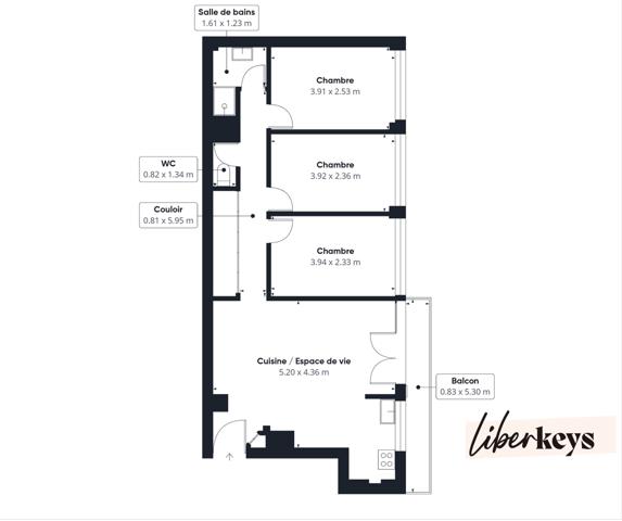 Appartement 4 pièces de 63 m² | Rue Saint-Denis | Montreuil