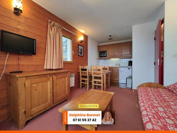 En bordure de piste de ski à Valfréjus, beau 2P 27 m2 avec grand balcon