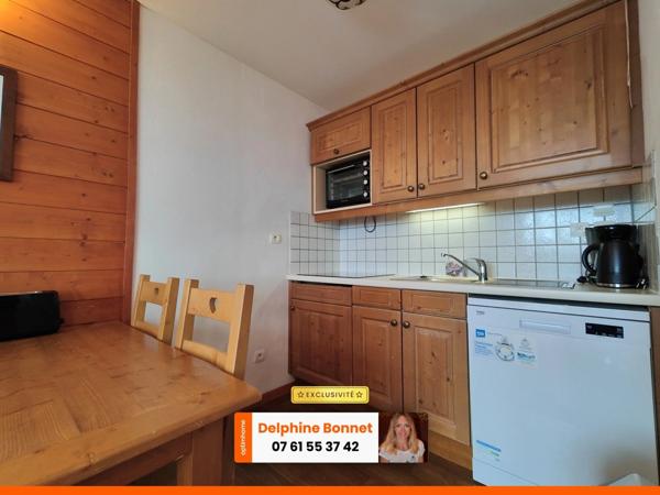 En bordure de piste de ski à Valfréjus, beau 2P 27 m2 avec grand balcon