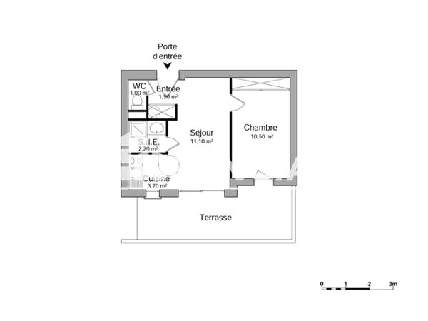 Location Appartement meublé 2 pièces 29 m² - AVENUE JEAN MONNET La Rochelle 17000