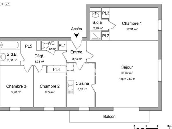 Location Appartement 4 pièces 89.4 m² - 3 PLACE KARINE RUBY Evreux 27000