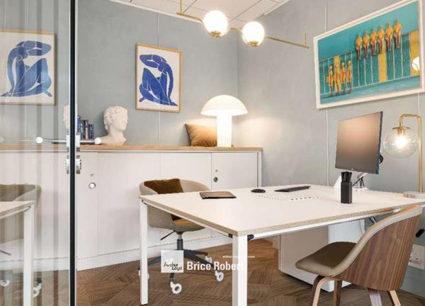 Location bureaux rénovés avec balcon à Lyon 7ème proche quais du Rhône
