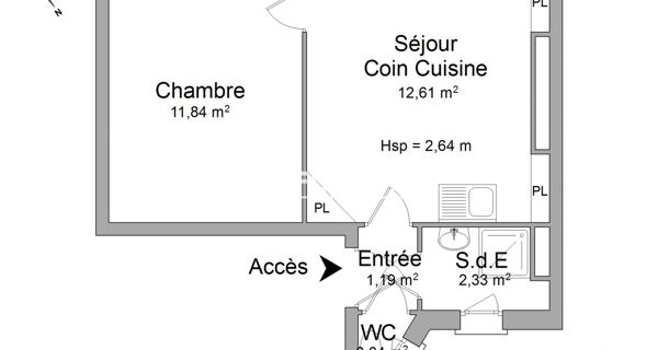 Location Appartement 2 pièces 28.61 m² - Paris 75014
