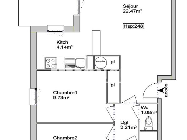 Location Appartement 3 pièces 52.18 m² - 9 IMPASSE DES DATURAS C D ET E Aucamville 31140