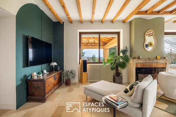 Ancienne bastide rénovée avec piscine et vue