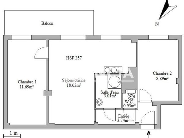 Location Appartement 3 pièces 46.89 m² - 125 BOULEVARD PICOT Toulon 83100