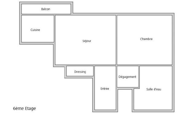 Appartement à vendre    2 pièces • 42,20 m2 Paris 20