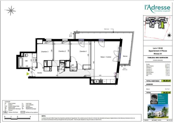 APPARTEMENT 80M²+ BALCON SUD