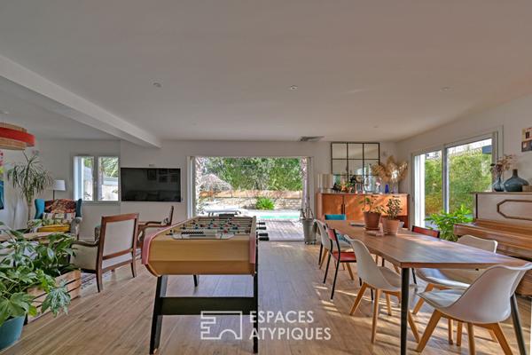 Maison cachée, rénovée avec piscine et au calme absolu à Montpellier