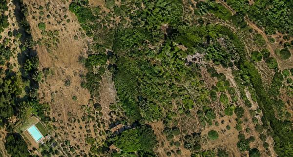 Terrain de loisirs viabilisé  avec ancien Maset, proximité lotissement
