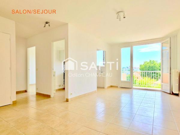 Appartement T2 de 46m2 entièrement rénové - Terrasse 13m2 plein sud vue dégagé + Cave
