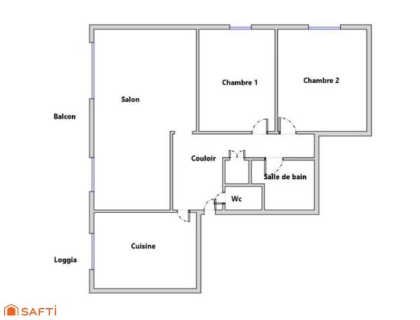 Appartement 3 pièces 68m² avec vue - Parking et cave