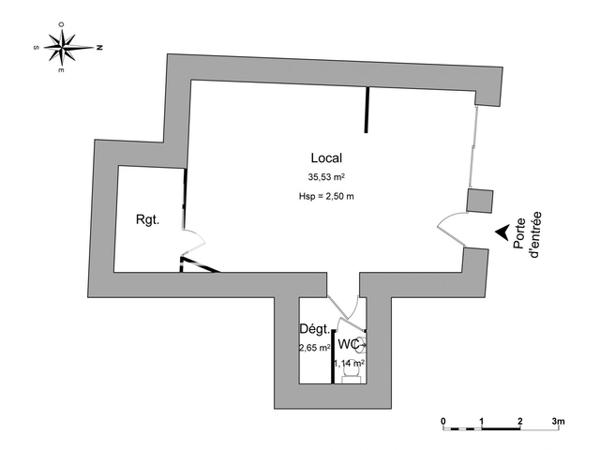 Location Local commercial 1 pièce 40 m² - 11 RUE GEORGES DURAND Murviel Les Beziers 34490