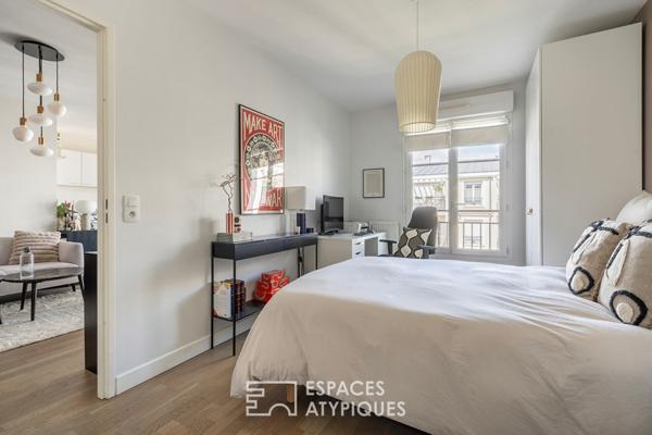 Dernier étage avec balcon sur cour dans le centre de Nogent