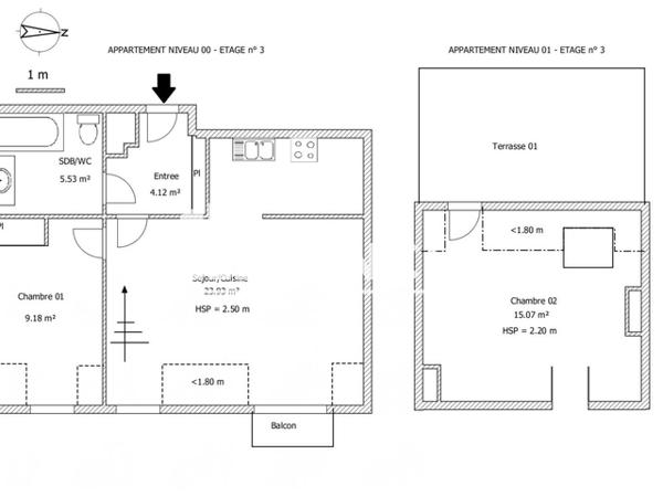Location Appartement 2 pièces 57.83 m² - 6-8 QUAI DU WAULT Lille 59000