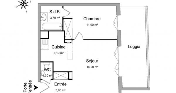Location Appartement 2 pièces 43.8 m² - Lyon 69008