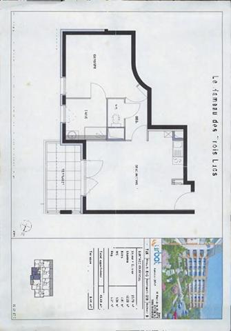 A louer en meublé, Marseille 12ème, Les 3 Lucs, Hameau des 3 Lucs, Appartement T2 42.44 m²