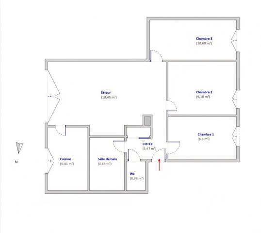 Appartement à vendre 4 pièces 62 m² Bagneux