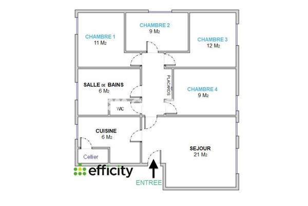 Appartement
         5 pièces
        - 82 m² 297 000 € *