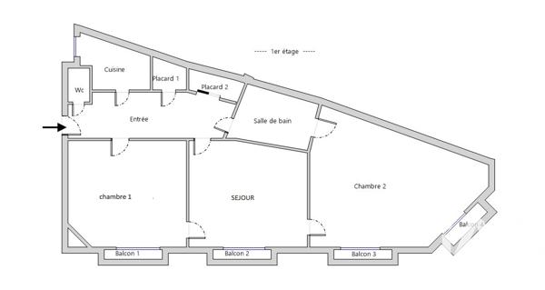 Appartement à vendre 3 pièces 60 m² Paris 15