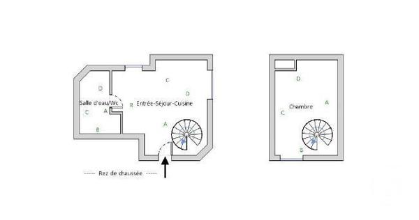 Appartement F2 à vendre  2 pièces - 20 m 2   PARIS  - 75020