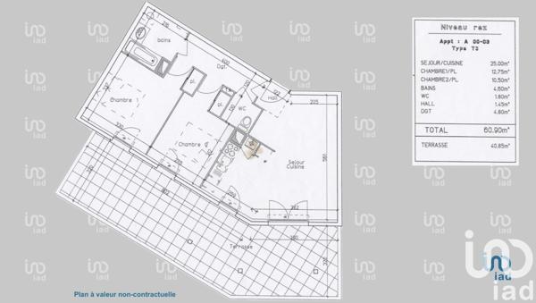 Appartement à vendre 3 pièces 61 m² Tencin
